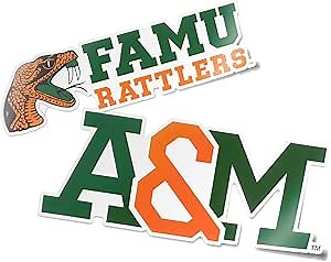 Desert Cactus Florida A&M University Sticker FAMU Rattlers Vinyl Decal Laptop Water Bottle Car Scrapbook (4 Inch Set V1)