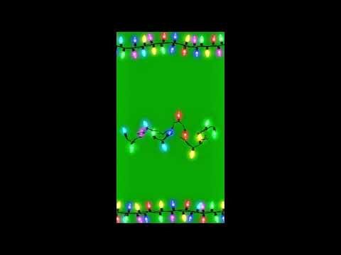 Fast Blinking Christmas Party Lights Green Screen | Holiday Overlay 04