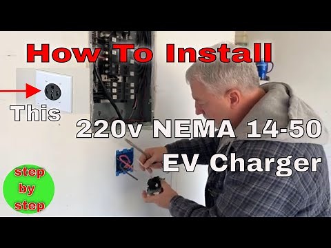 How To Install A 220V EV Electric Car NEMA 14-50 Tesla Charger