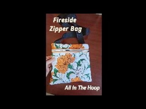 Learn how to create this beautiful Fireside ITH Zipper Bag in just 2 hoopings!