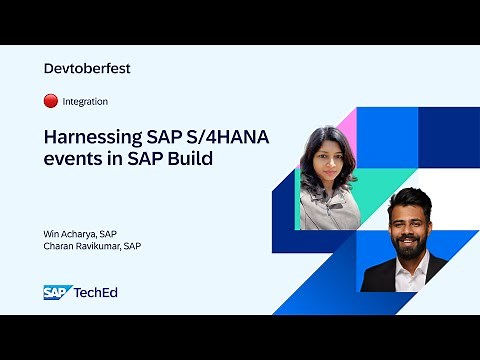 🔴 Harnessing SAP S/4HANA Events in SAP Build