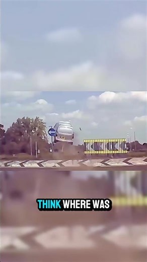 Crazy Overtake Ends in Roundabout Jump!