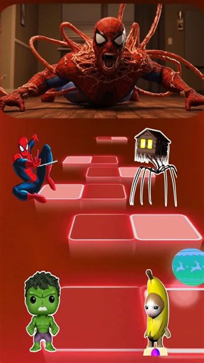 Spider Man Coffin vs House Head Coffin vs Lego Hulk Coffin x Coffin Dance Tiles Hop Edm Rush