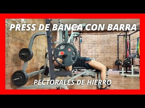 Press de Banca horizontal con Barra Olímpica