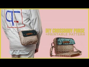 DIY Crossbody Travel Bag Purse Wallet + PRINTABLE SEWING PATTERN (EASY SEWING PROJECT)
