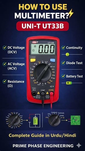How to Use Multimeter? 🔧 UNI-T UT33B Full Guide#multimeter #ut33b #electrical #engineering
