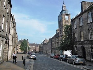 Broad Street and the Tolbooth in Stirling, Scotland