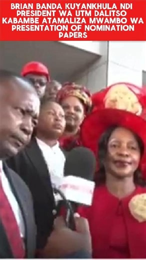 Brian Banda kuyankhula ndi President wa UTM Dalitso Kabambe atamaliza mwambo wa Presentation of Nomination Papers | Malawi Live Today