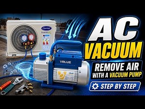 How to vacuum down an air conditioner step by step before opening the refrigerant #climatisation