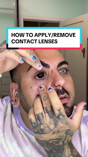 Safely Applying and Removing Coloured Contact Lenses Tutorial