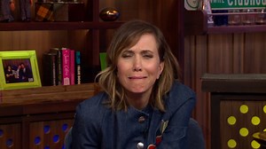 Actress Kristen Wiig tells a WWHL caller what her Housewives tagline would be for character Penelope and Andy Cohen asks Kristen to give a tagline for Kathie Lee Gifford. | Watch What Happens Live