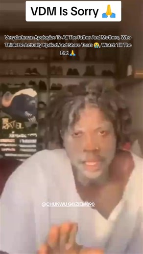 Popular activist VeryDarkMan don apologize to all fathers and mothers wey think say him really kpai and even share tears because of the viral video wey trend. For the video, VeryDarkMan talk say him no mean to cause panic or make anybody cry. According to am, na social experiment and awareness move, but e admit say e shock plenty people pass as e expect. Many parents wey see the first clip bin believe say something bad don happen, and some even begin mourn online before the truth come out at the