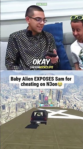 Baby Alien EXPOSES Sam for cheating on N3on🥺 #n3on #samfrank #gta #gameape