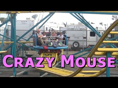 Crazy Mouse INSANE Spinning Coaster POV - San Diego County Fair (Non-Copyright)