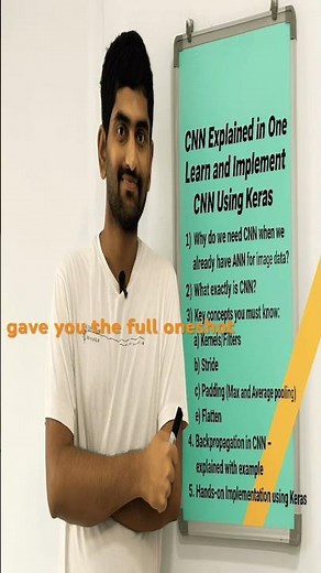 CNN in Deep Learning Explained in One Shot | Learn Deep Learning with Keras Fast!