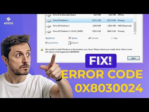 How to Fix Error 0x80300024 When Installing Windows
