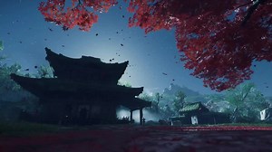 Autumn Red Maple In Shrine HD Live Wallpaper For PC