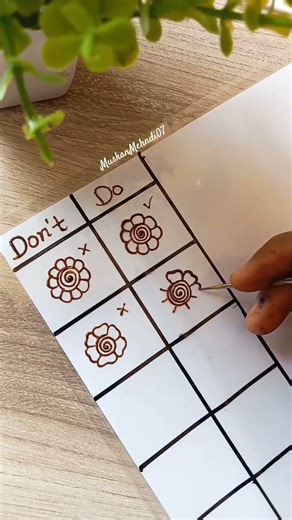 Don’t and Do in mehndi || Basic flower for beginners #tips​ #mehndi​ #flower​ #art​ #shorts​ ​