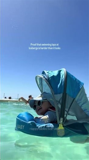 Swimming Here Is Way Harder Than It Looks 🌊 #happybabieskidzview