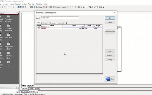 OptiSystem案例教学-掺铒光纤放大器EDFA-不同泵浦波长分析