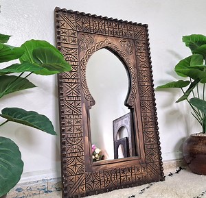 Customized Moroccan Vintage Style Wooden Carved Mirrorhand Carved Wooden Wall Art Mirror,hanging Wall Mirror, Wooden Decor Old Mirror Frame. - Etsy