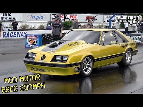 Mod Motor 6sec 200mph 4 Eye Foxboy Mustang - X275 Drag Radial Racing