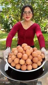 Cooking yummy deep fried egg recipe