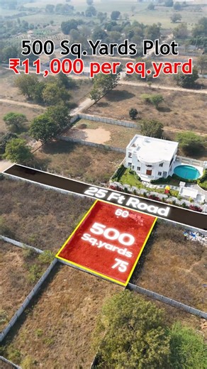 Bhoodevi Properties on Instagram: "📍 500 Sq Yards Plot for Sale – Moinabad Kanakamamidi to Venkatapur Road ✅ Just 50 meters from main road ✅ West Facing Plot 📐 Plot Dimensions: 60 × 75 🏡 Opposite plot farmhouse 🌿 Surroundings fully farmhouses 🏗️ Recent construction TSAP / ORR to Manneguda 6-Line Highway – just 3 KM distance 🌱 Hyderabad outskirts – farmhouse construction suitable property 📍 Distances: • TSAP / ORR – 12 KM • Manneguda 6-Line Highway – 3 KM • Moinabad – 5 KM • Gachibowli – 2