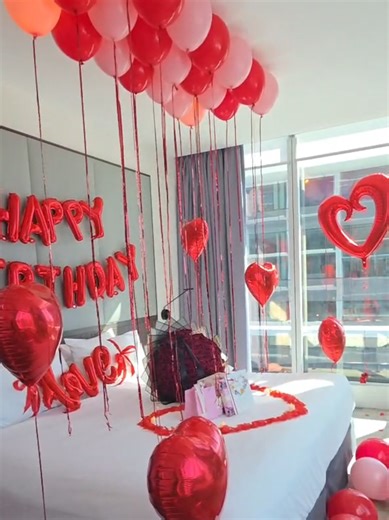 Have you booked a room decor with us yet? Send us a message to book! #romanticroomdecor #decoratedhotelroom #hotelroomdecor #birthdaysurprise #birthdaydecor