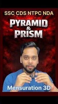 Prism & Pyramid Formulas in 60s! | SSC, CDS, NDA, NTPC #MathTricks