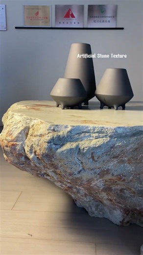 Stratum Coffee Table - Stone Look Artisan Sculptural Side Table#coffeetable #functionalart #artdeco