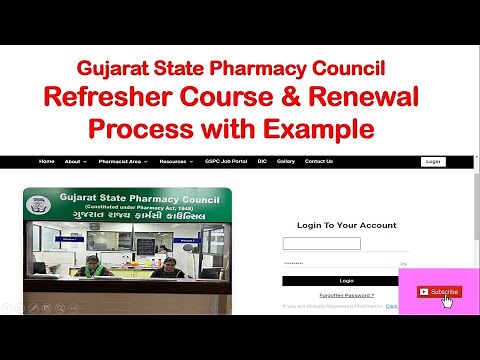 Gujarat State Pharmacy Council (GSPC) Refresher Course & Renewal Process Online