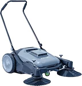 Industrial Floor Sweeper with 3 Brooms, 39 inch Cleaning Width, 39,000 Sq.ft per Hour, 14.5 gal Big Trash bin, Less Trips and Effort