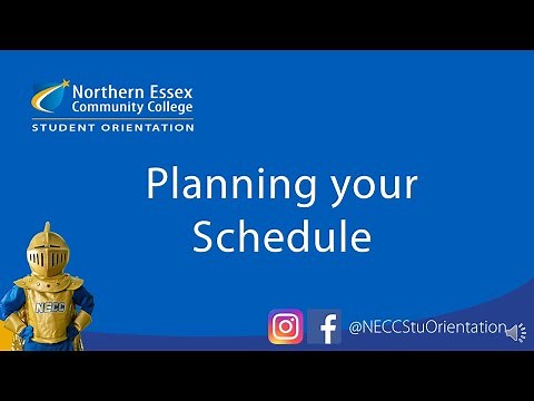 Planning Your Schedule