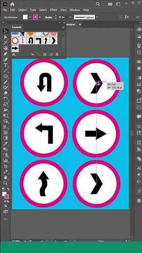 How to create the Road Signs Board in Illustrator #shortvideo