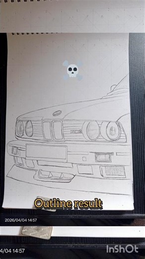 BMW outline drawing #shorts #drawing