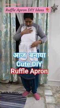Ruffle Apron DIY With Pocket //How to Sew Ruffle Apron #seweasy #diy ##Shorts