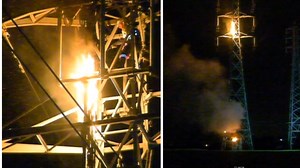 Counter terrorism police investigating mobile tower blaze