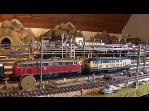 Märklin H0 Anlage M-Gleis Nostalgie analog / 60s, 70s Vintage Marklin H0 Layout BR 216 Double Header