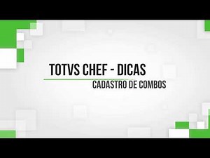 Totvs Chef - Cadastro de Combos