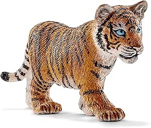 Schleich Wild Life, Animal Figurine, Animal Toys for Boys and Girls 3-8 years old, Tiger Cub, Ages 3+