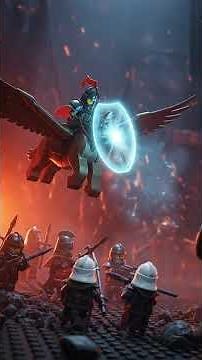 Perang pasukan lego melawan monster alien di planet Saturnus. #aivideo #lego