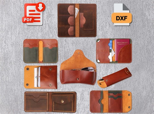 Leather Wallet PDF Pattern Bundle: 8 DIY Templates (a4/letter) - Etsy