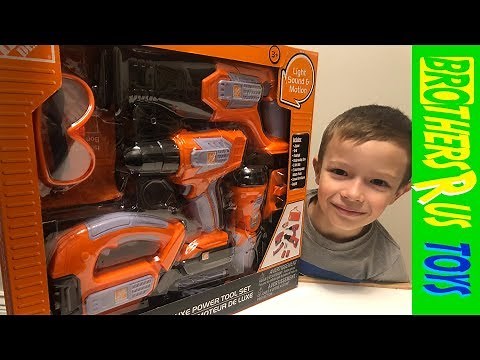THE LITTLE WORKER - Home Depot Kids Power Tools Equipment Play-set!