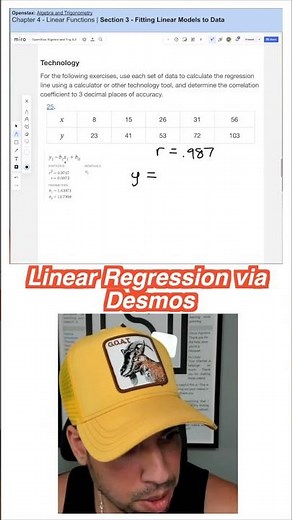 Linear Regression via Desmos
