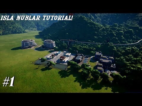 BUILDING A NICE ENTRANCE ON ISLA NUBLAR!! ISLA NUBLAR TUTORIAL #1 (Jurassic World: Evolution)