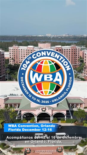 The World Boxing Association on Instagram: "December kicks off and the WBA is gearing up for its 104th Convention in Orlando — a true boxing celebration packed with special guests. Register now through the link in our bio. #WBA #WBABoxing #Boxing #Boxeo #WBAConvention"