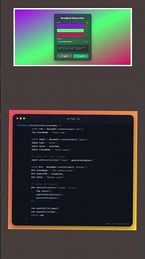 How to Make a CSS Gradient Generator with Copy Code 💻 ⚡ 🔥