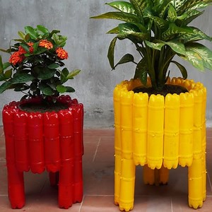64K views · 3.1K reactions | Creative Colorful Plant Pots | Diy Garden World | Facebook