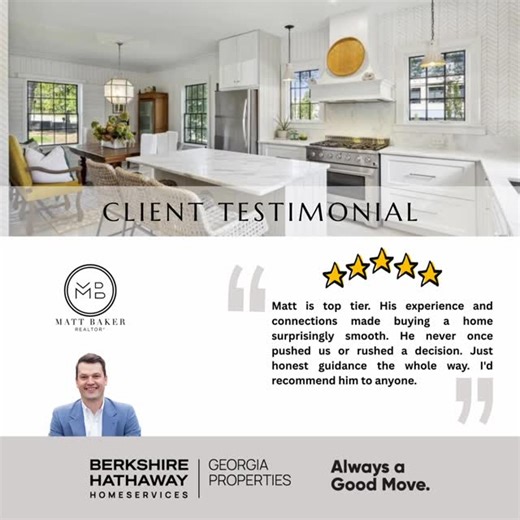 Matt Baker on Instagram: "⭐️ Five Stars & Full Hearts ⭐️ There’s nothing more rewarding than helping a family find the place they’ll call home for years to come — and receiving feedback like this makes every moment worthwhile: To my incredible clients: thank you for trusting me with one of life’s biggest transitions. Your kind words mean more than you know, and I’m honored to be part of your story. Here’s to new beginnings, happy memories, and helping even more families find the place that feels